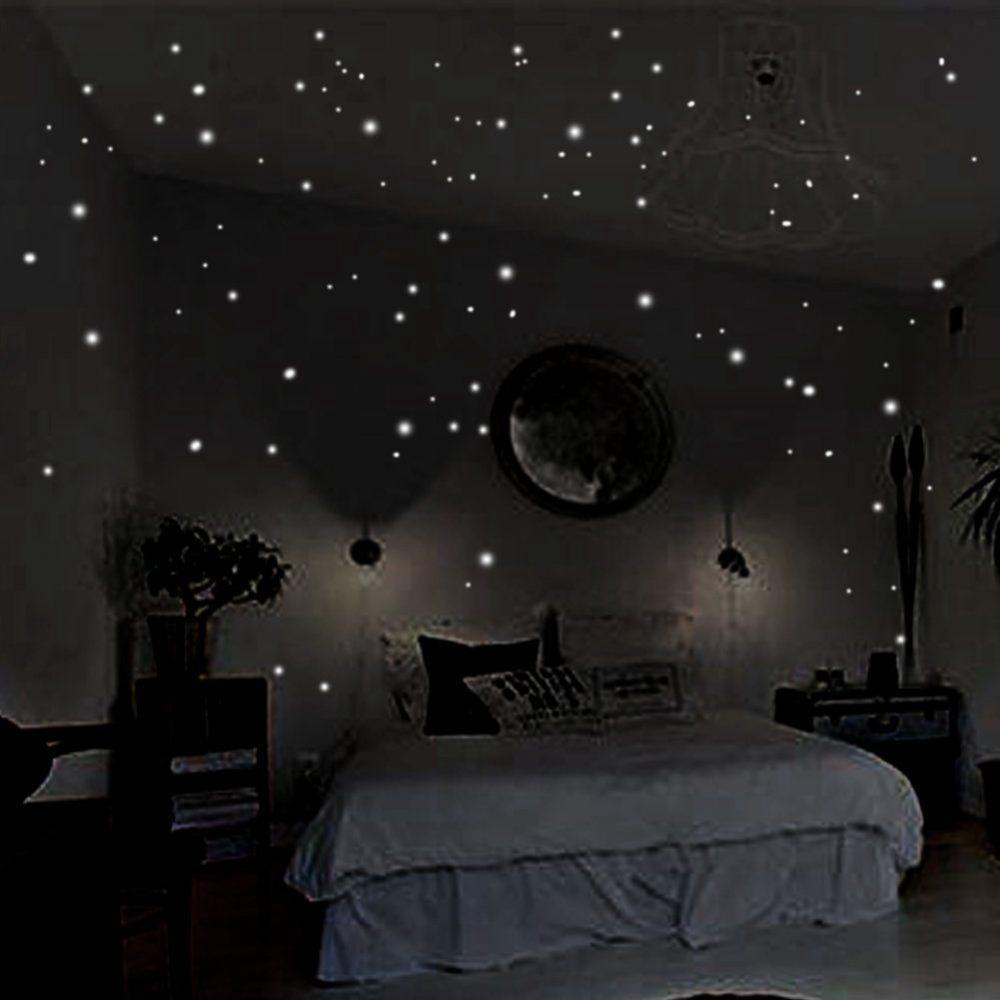 Glow In Dark Stars - 407 Pcs Round Dots Wall Stickers