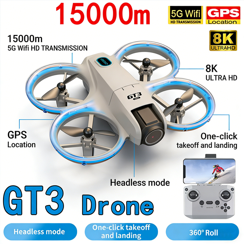 Kids Toys Helicopter - New GT3 MAX Drone 8K HD