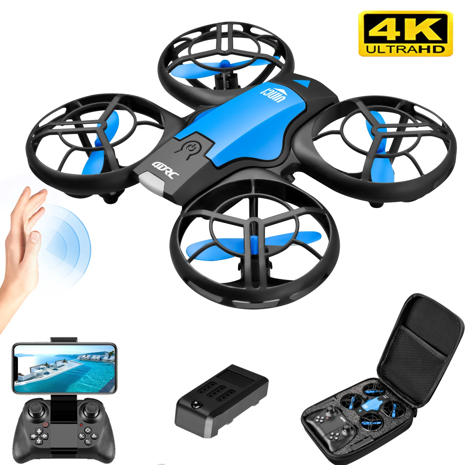 Kids Toys Helicopter - V8 New Mini Drone 4K Professional