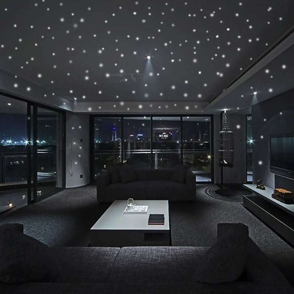 Glow In Dark Stars - Bộ 407 Miếng Dán Tường Trang