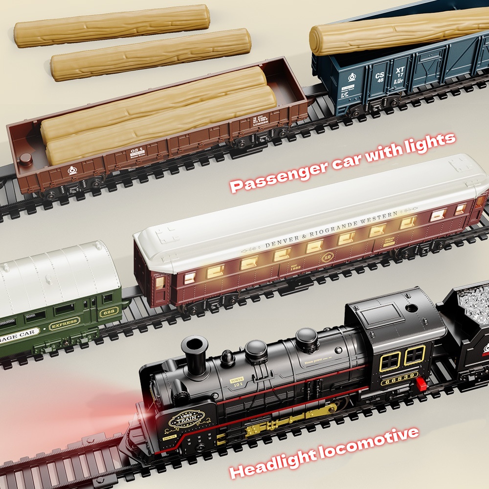 Electric Train Toy with Lights - đánh giá và giá Toy Train Track Set