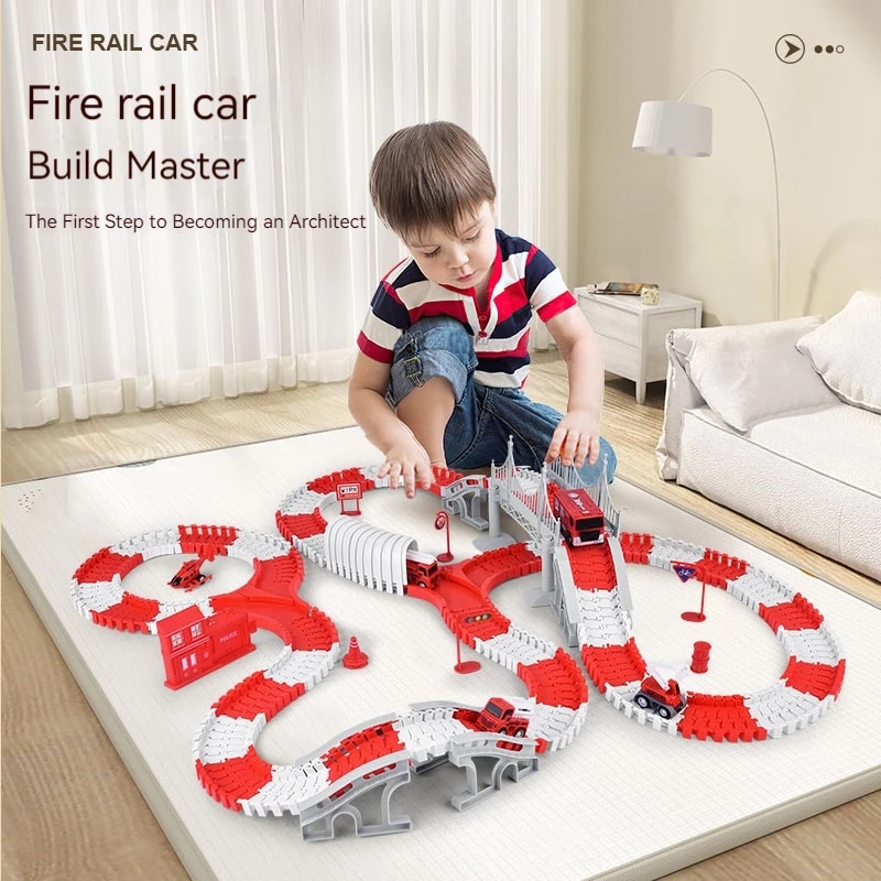 Fire Engine Track Assembling C - đánh giá và giá Toy Train Track Set