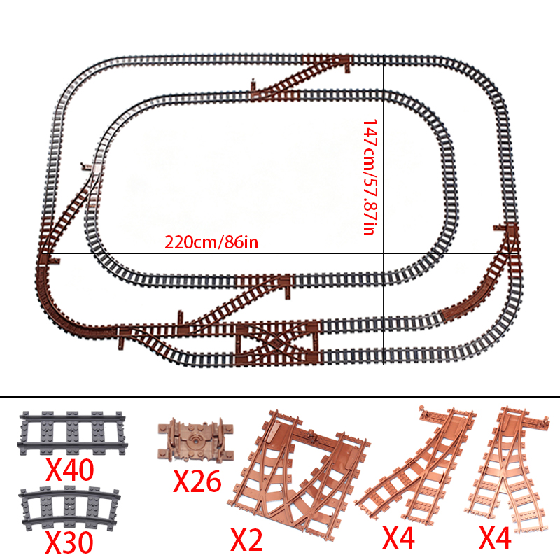 MOC City Brown Railway Train F - đánh giá và giá Kids Toys Under 1000