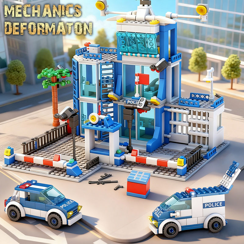City Police Station Building B - đánh giá và giá Kids Toys Helicopter