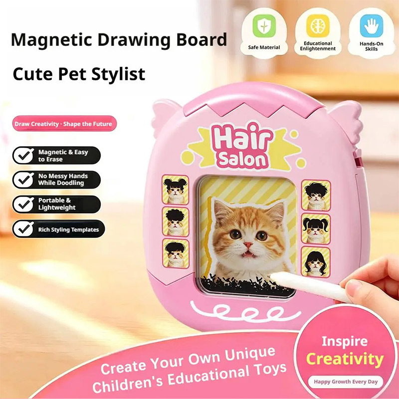 Diy Cat Hairstyle Magnetic Toy - đánh giá và giá Magnetic Drawing Board