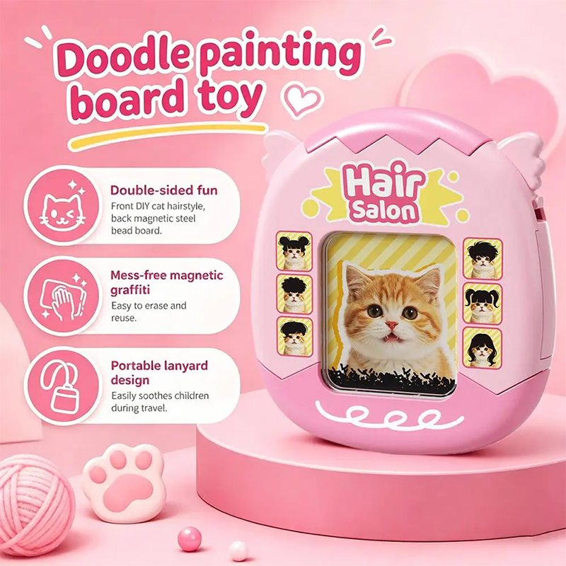 Diy Cat Hairstyle Magnetic Toy - đánh giá và giá Magnetic Drawing Board