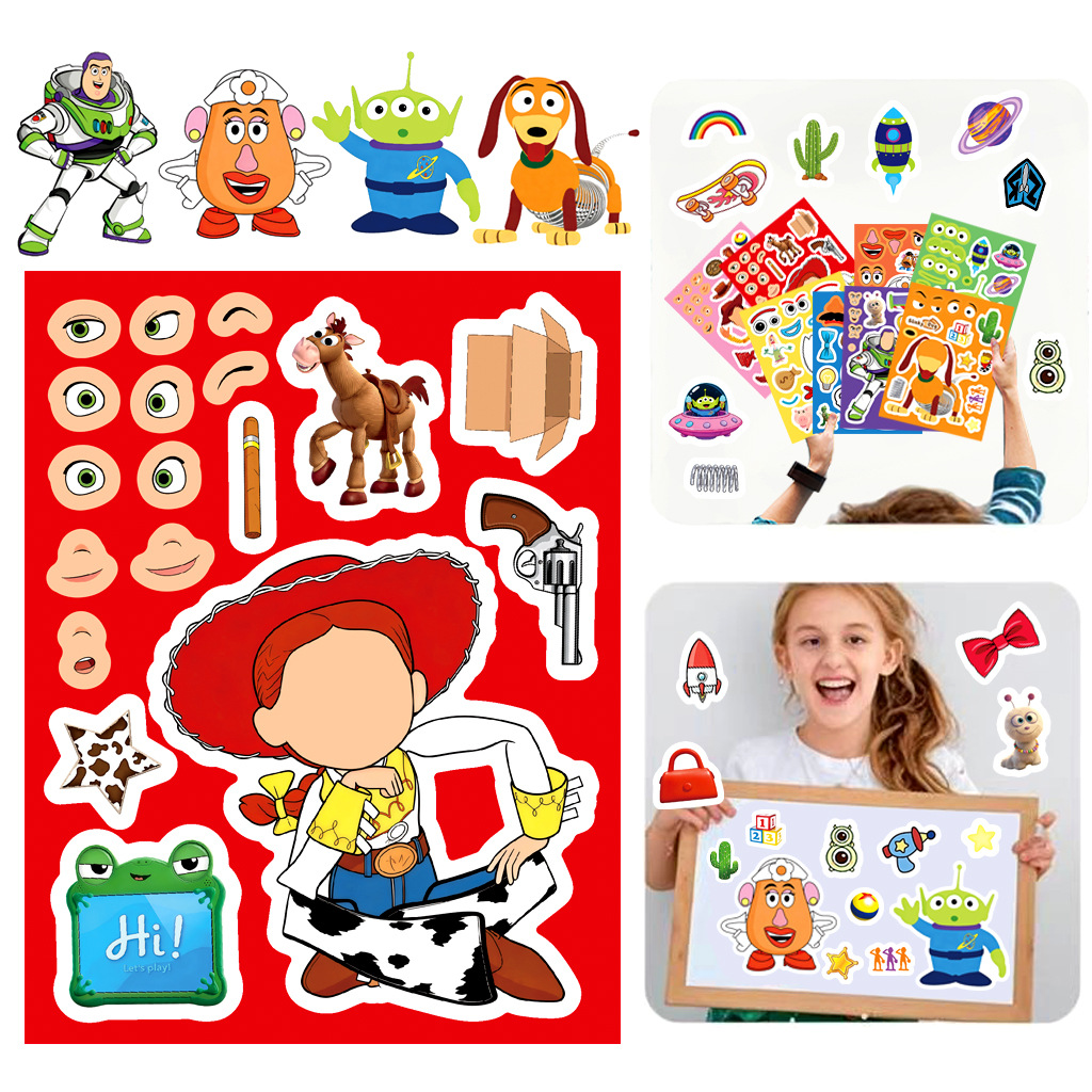 8/16Sheets Make a Face Cartoon - đánh giá và giá Kids Toys Review