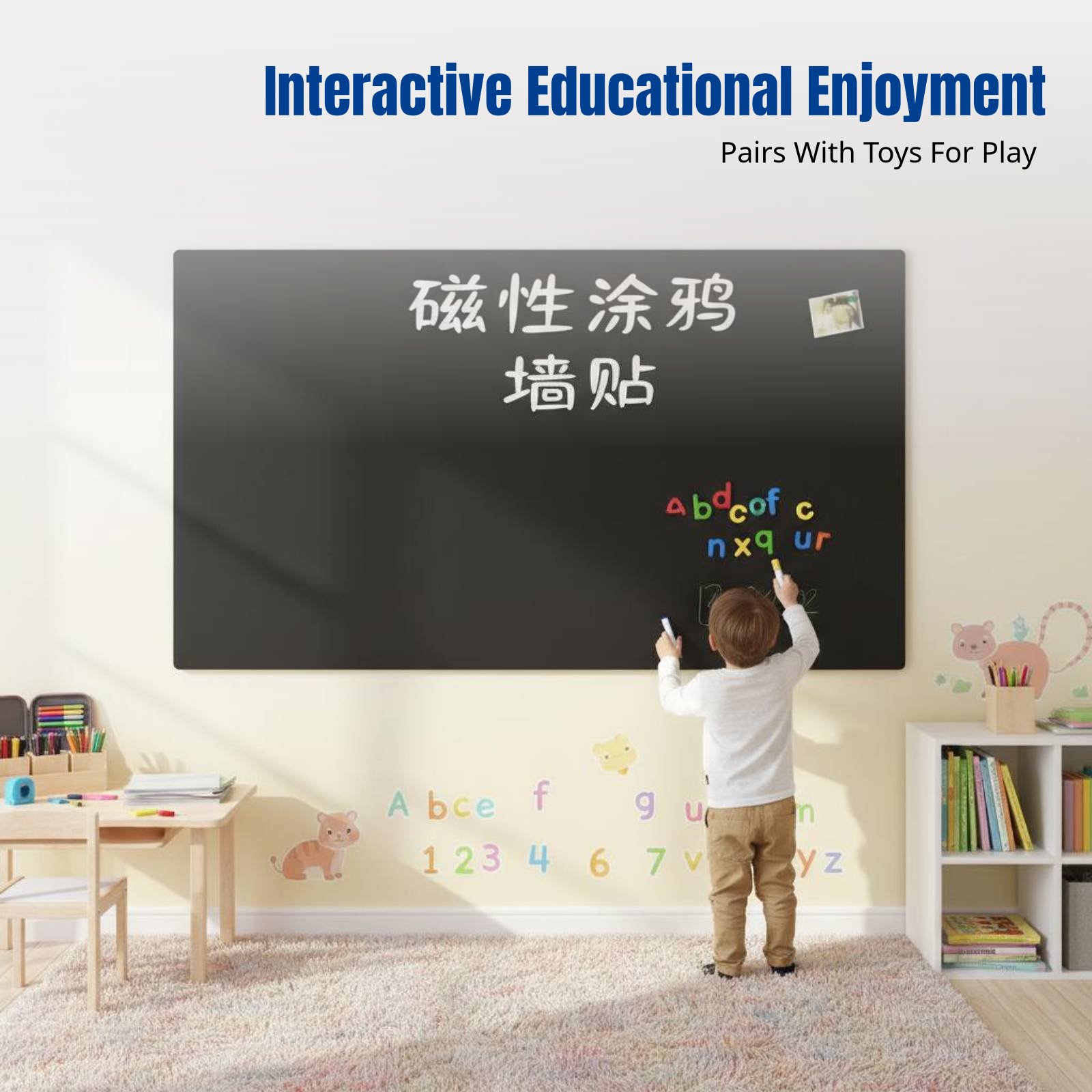 Whiteboard Wall Sticker for Ki - đánh giá và giá Magnetic Drawing Board
