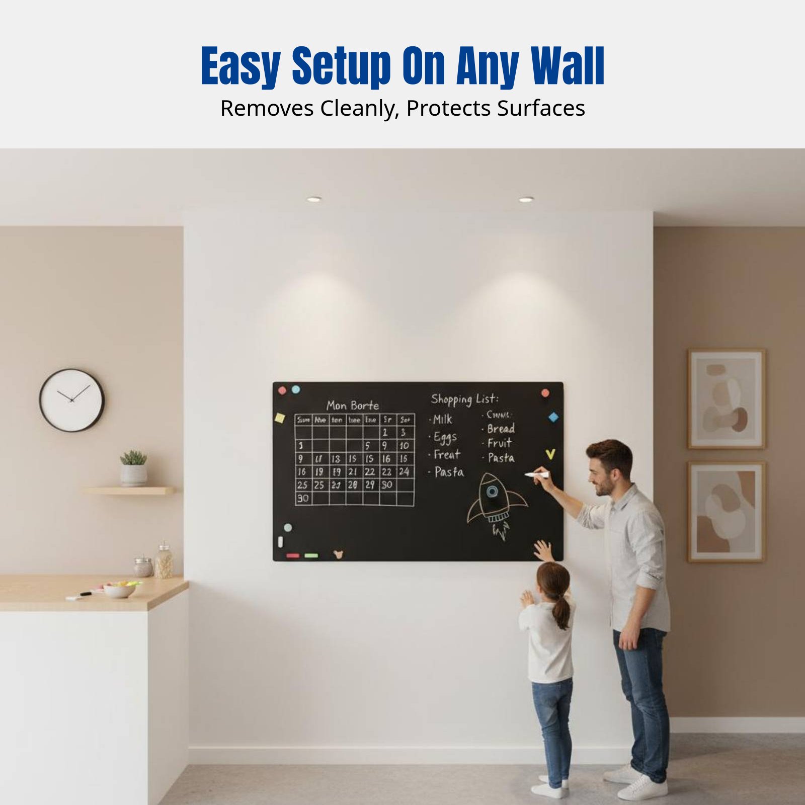 Whiteboard Wall Sticker for Ki - đánh giá và giá Magnetic Drawing Board
